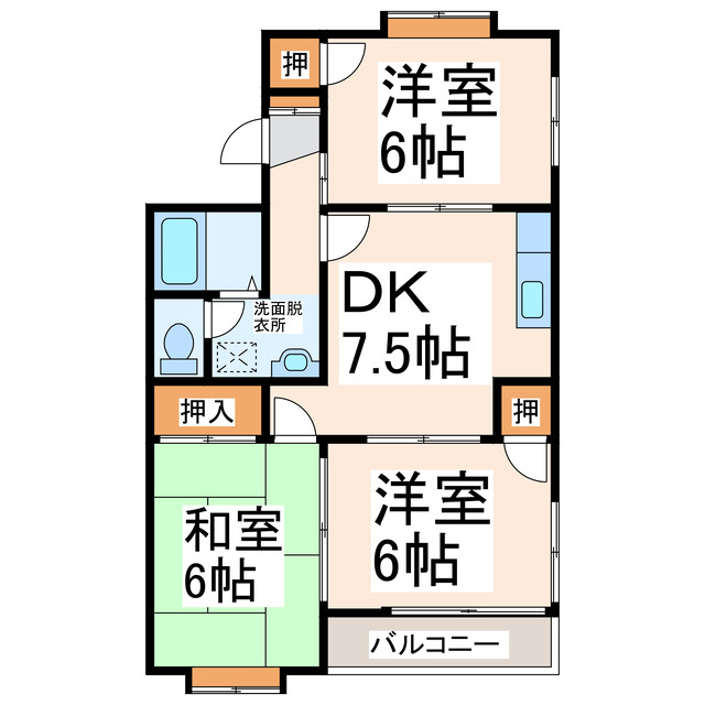 若草ハイツの間取り