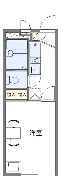 あきる野市秋川のアパートの間取り