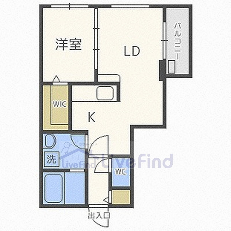 札幌市白石区東札幌五条のマンションの間取り