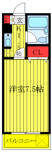 東京都板橋区大山西町（アパート）の賃貸物件の間取り