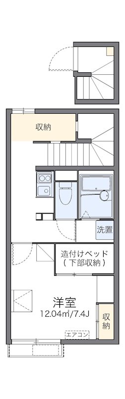 八王子市左入町のアパートの間取り