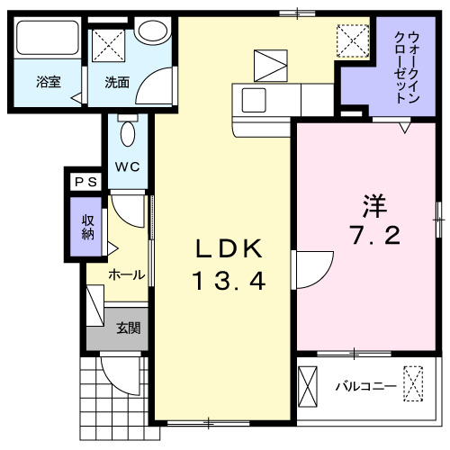 南足柄市和田河原のアパートの間取り