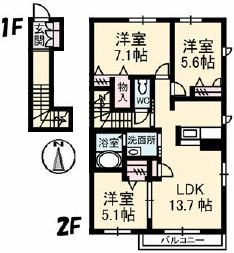 サンフルールの間取り