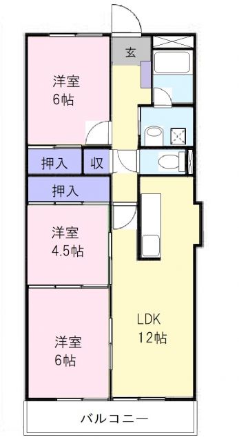 ヴィラ南丸之内の間取り