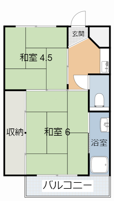 安城市法連町のマンションの間取り