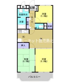 日置市伊集院町徳重のマンションの間取り