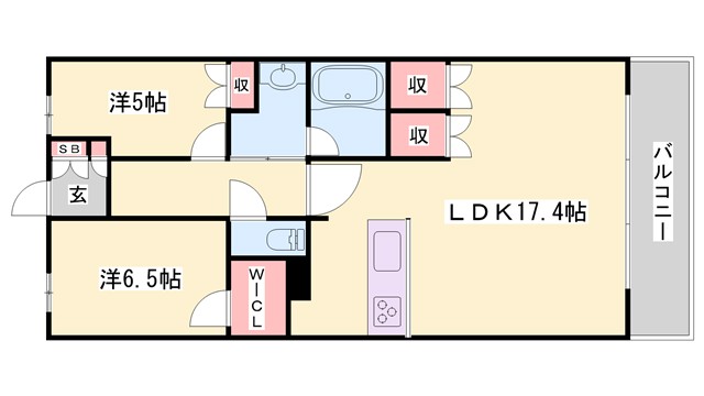 ウエリス姫路の間取り