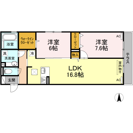 D-room大門の間取り