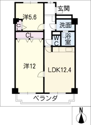 シティ・ライフ平針　２０３号室の間取り