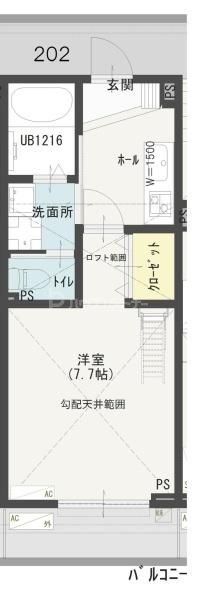 松戸市緑ケ丘のアパートの間取り