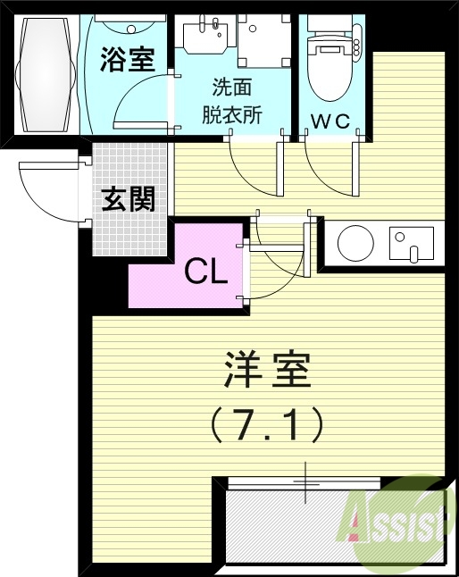 【尼崎市杭瀬本町のアパートの間取り】