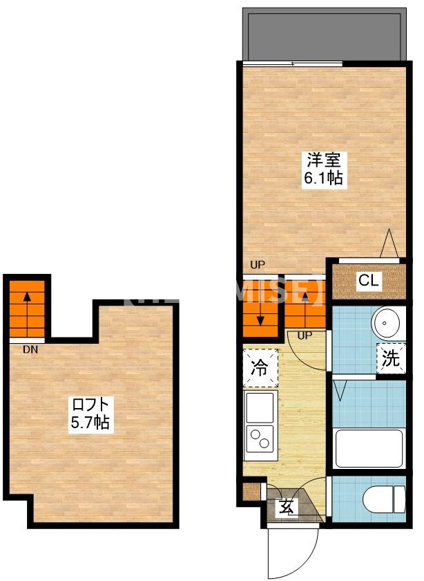 デ・クメール新大村駅前の間取り