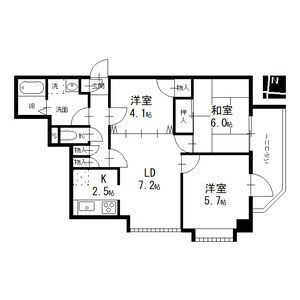 名古屋市瑞穂区松月町のマンションの間取り