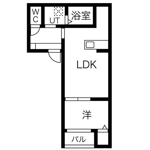 名古屋市緑区鳴海町のアパートの間取り