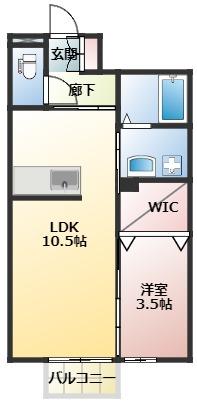 薩摩川内市中郷町のアパートの間取り