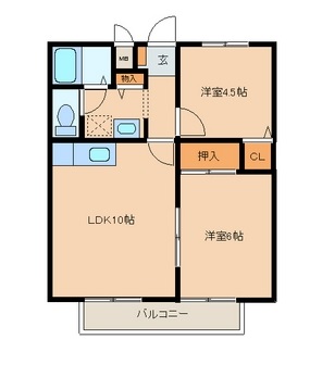 名古屋市昭和区伊勝町のアパートの間取り