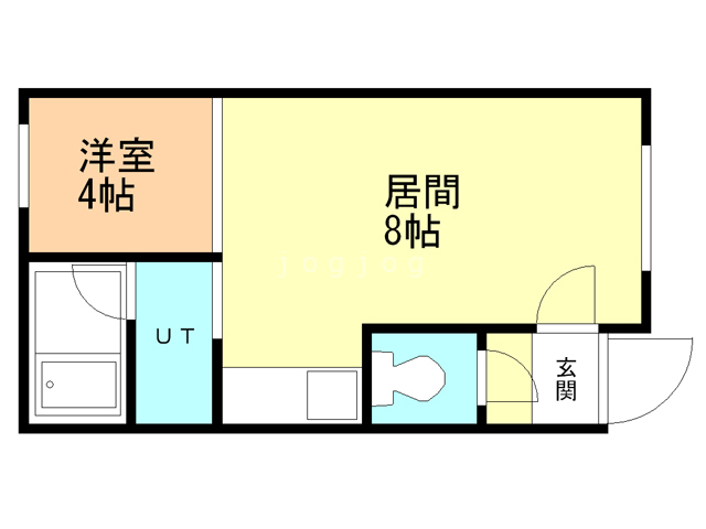 釧路市鶴ケ岱のアパートの間取り