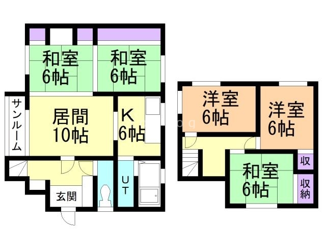 天神１丁目貸家（２５－５）の間取り