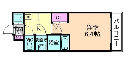 大阪市北区大淀中のマンションの間取り