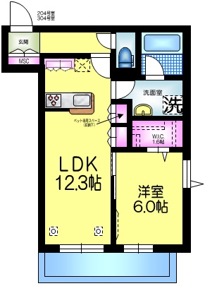 エストフォート上本郷の間取り