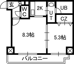 Ｔｒｅａｓｕｒｅ　Ｃｏｕｒｔ　Ａの間取り