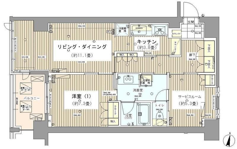 ガーデニエール砧レジデンスの間取り