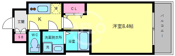 セオリー大阪パーチェの間取り