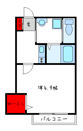 八尾市亀井町のアパートの間取り