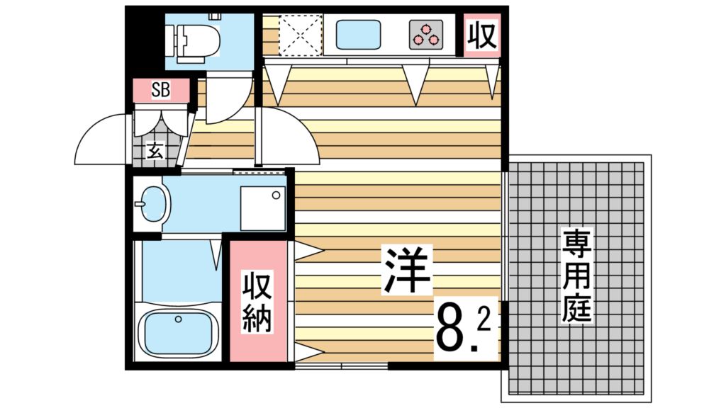 HCフラッツ魚崎の間取り