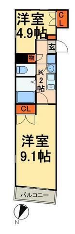 千代田区岩本町のマンションの間取り