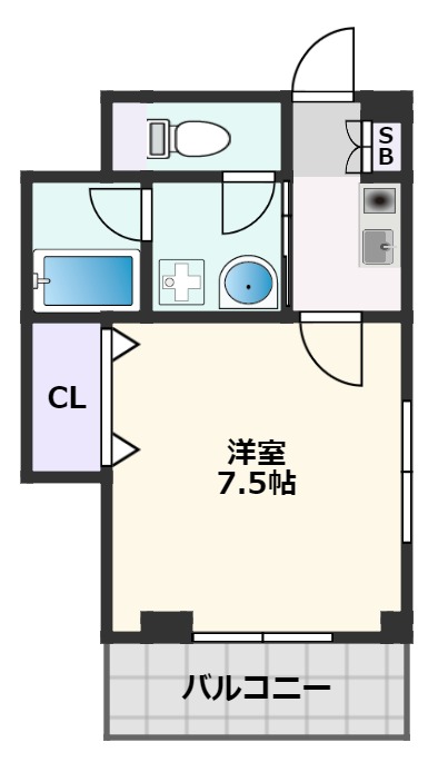 吹田市高城町のマンションの間取り