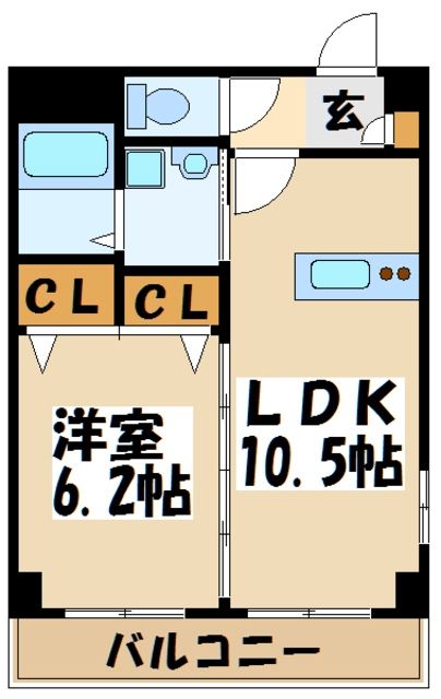 府中市小柳町のマンションの間取り