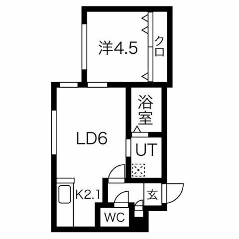 Chambre東札幌（シャンブル）の間取り