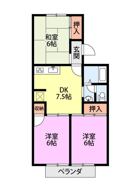 セジュール豊洲Ｂの間取り