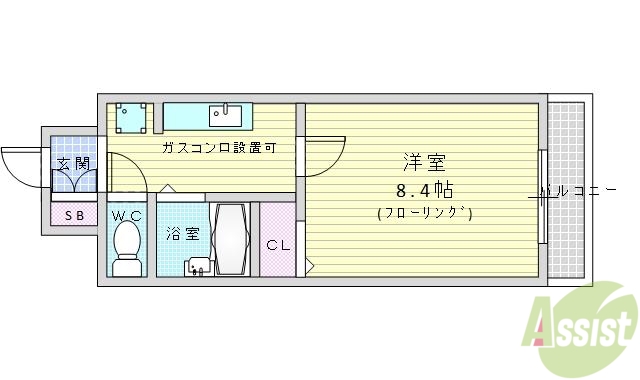 箕面市小野原西のマンションの間取り