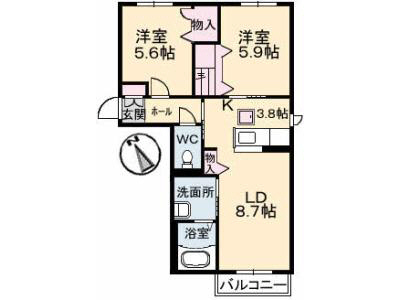 シャーメゾン光の間取り