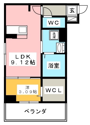 エスペランサ旭Ｂ棟の間取り