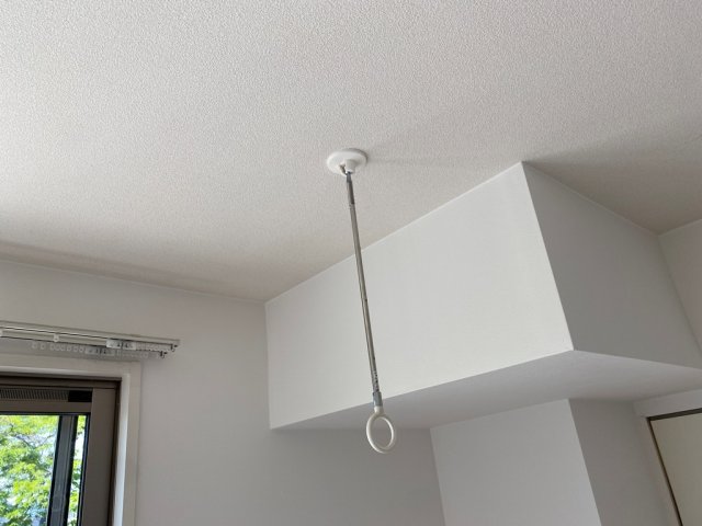 その他設備　室内物干し付きです。フックは取り外しも可能です♪