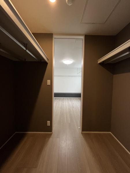 収納　ウォークインクローゼットです