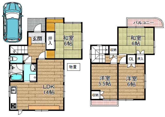 真上町6丁目戸建の間取り写真