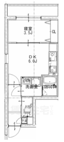ＪＲ東海道本線 桂川駅 徒歩7分 5階建 築1年の間取り写真