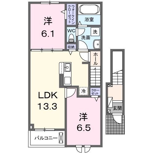 ラシャス Iの間取り写真