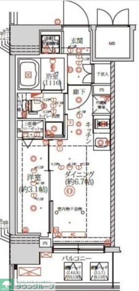 クオリタス日本橋浜町の間取り写真