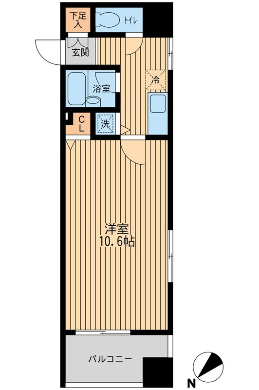 東京メトロ日比谷線 人形町駅 徒歩3分 13階建 築23年の間取り写真
