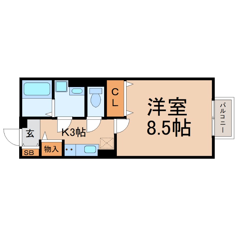 阪神本線 尼崎駅 徒歩13分 2階建 築22年の間取り写真