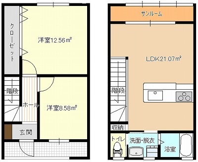 エルウッド17A棟の間取り