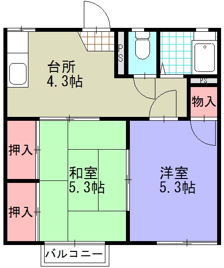 カーサ愛宕町の間取り