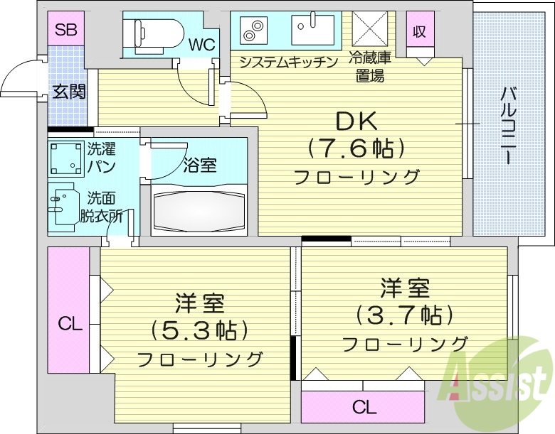 クリオ札幌大通の間取り