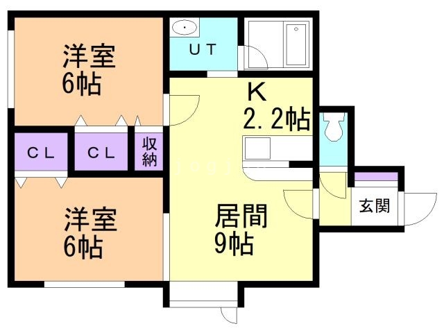 札幌市厚別区厚別西二条のアパートの間取り