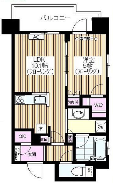 東京都中央区築地３（マンション）の賃貸物件の間取り